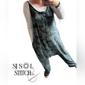 Jumpsuit Tie Dye Textured Fabric